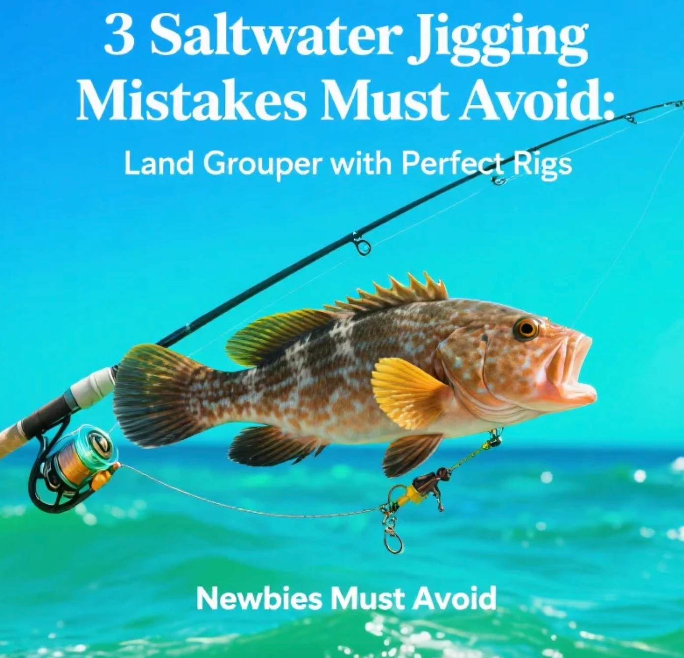 View of 3 Saltwater Jigging Mistakes Newbies Must Avoid: Land Grouper with ...