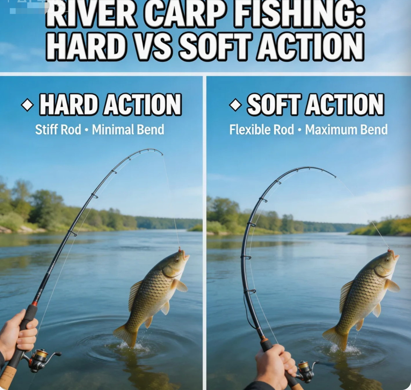 River Carp Fishing: Hard vs Soft ActionWhich Wins? Goofish Rod-More than fishing River Carp Fishing: Hard vs Soft ActionWhich Wins? Goofish Rod-More than fishing