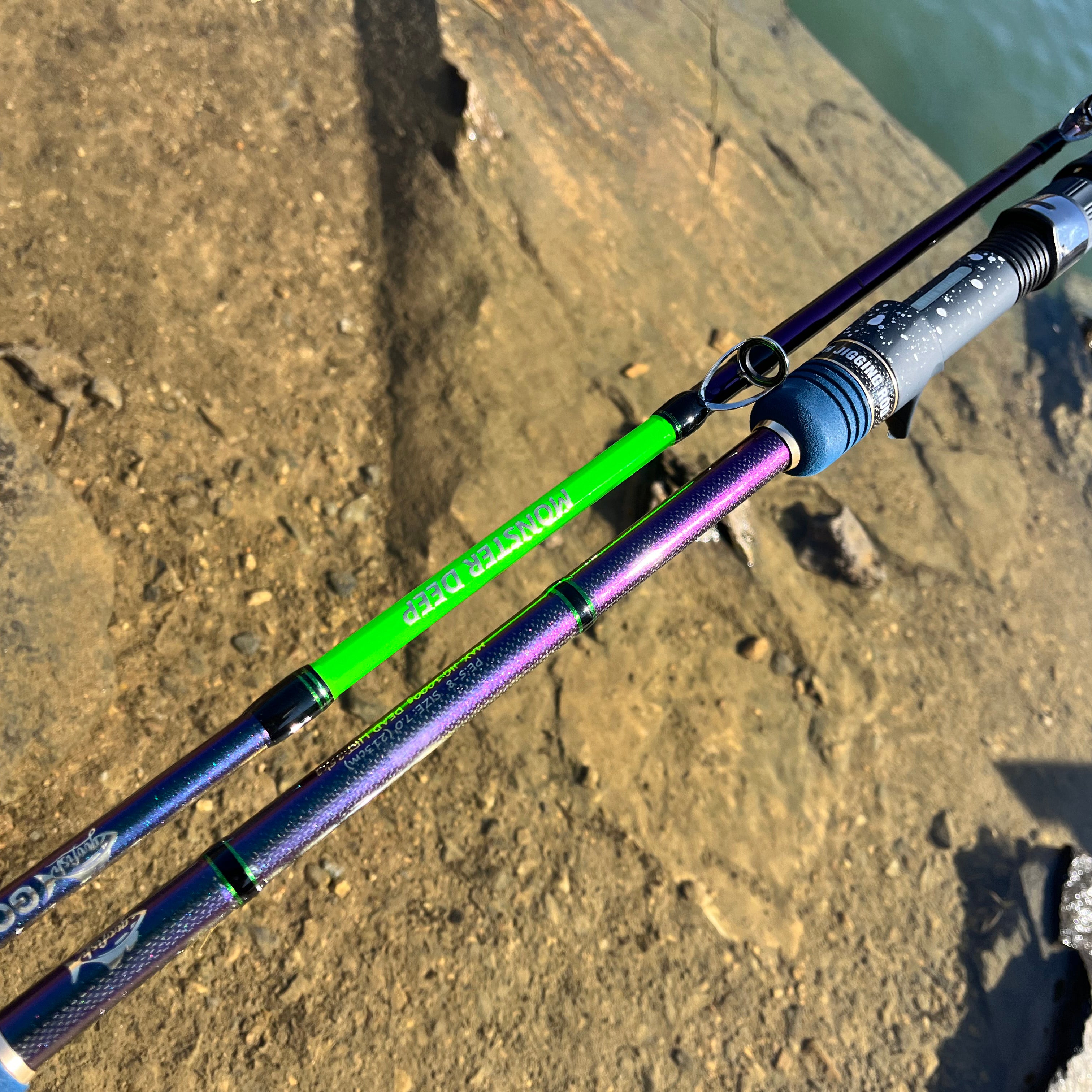 GOOFISH MONSTER DEEP-7FT(213CM) LENGTH PE5-8 MAXJIG 1000G JAPAN FUJI SOLID NANO JIGGING ROD Casting&Left spiral guide wrap / Butt joint(Not one piece)