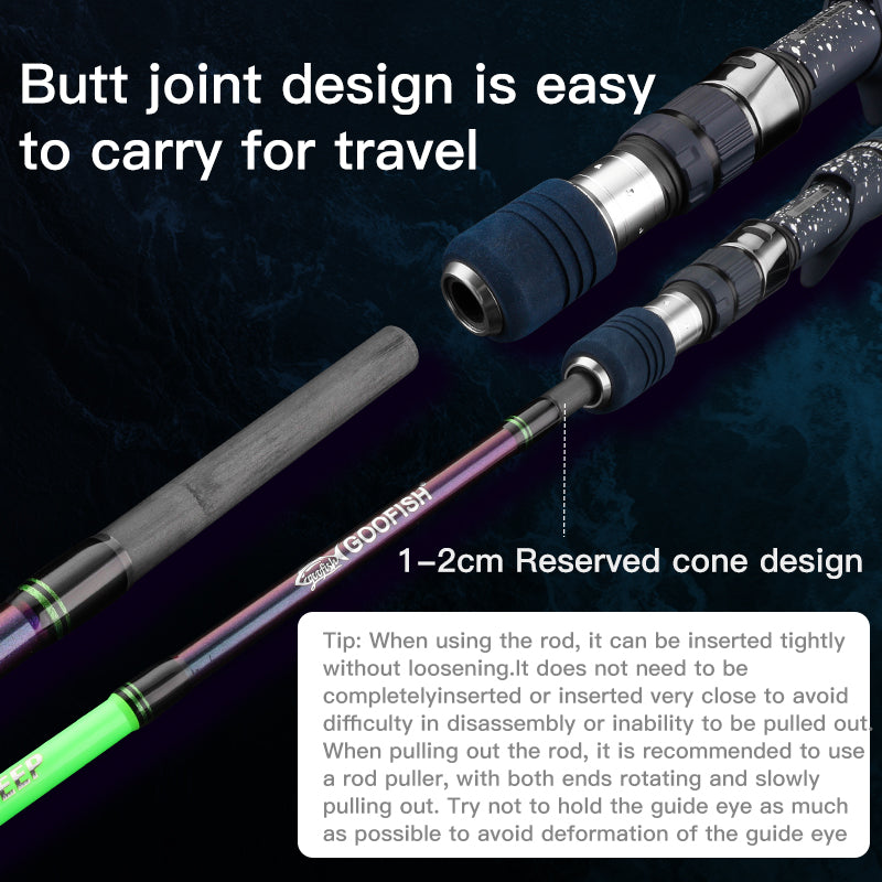 GOOFISH® MONSTER DEEP-7FT(213CM) LENGTH PE5-8 MAXJIG 1000G JAPAN FUJI SOLID NANO JIGGING ROD