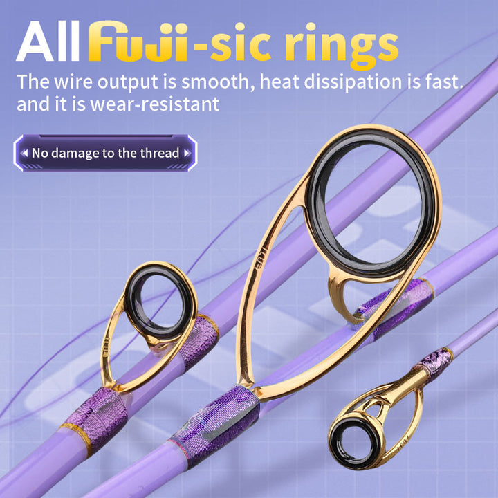 fuji golden sic guide of goofish purple ares light jigging rod 6.2'' 60-250g