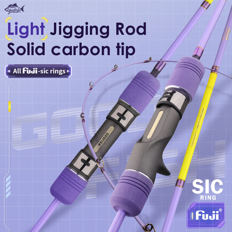 GOOFISH Purple Ares Light Jigging Rod-6.2'(190cm) Jig 60-250g PURPLE&6.2'(jig 60-250g) / Butt joint(2 piece) / Casting
