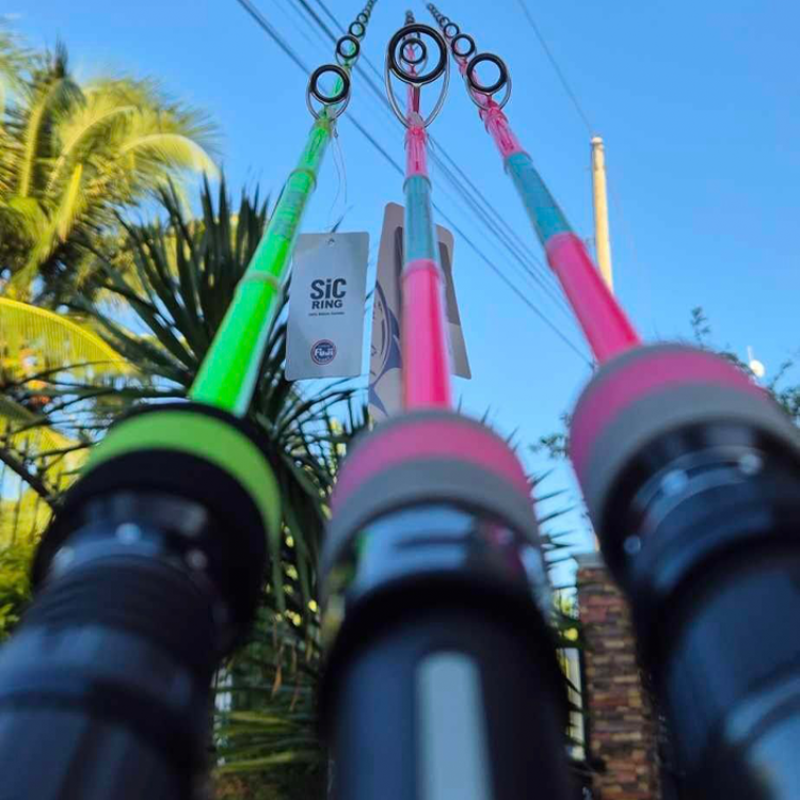 pink color fishing rod for jigging