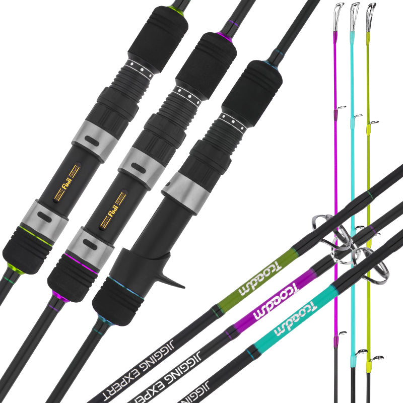 Tcoedm® Solid Nano Blank Series-Three Color and Action 6'6"(195) FUJI Slow Pitch Jigging Rod