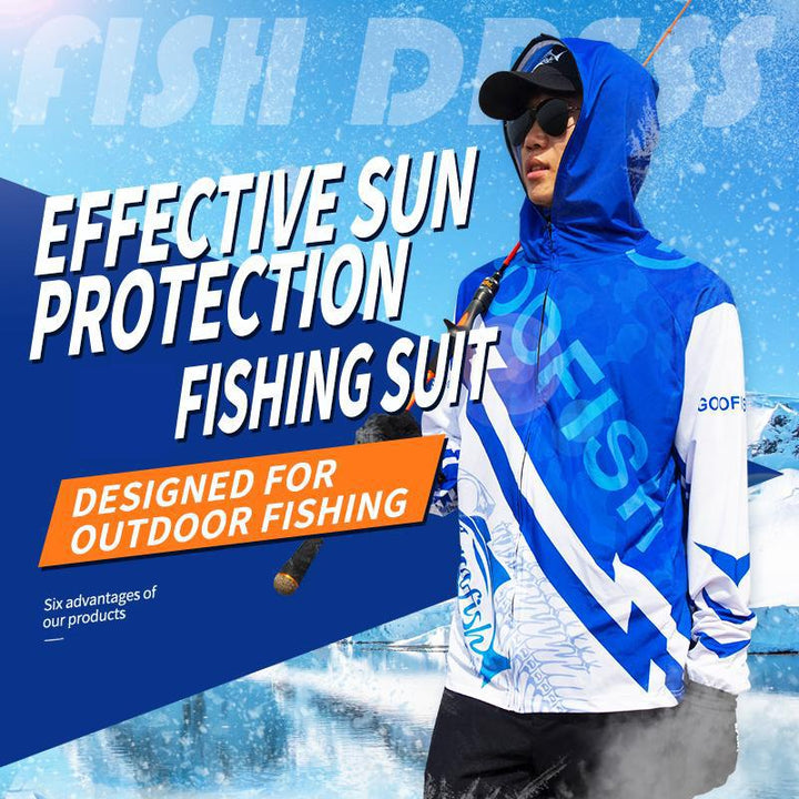 GOOFISH® Sunscreen ultra thin and breathable fishing suit men's fast dry outdoor fishing suit in summer