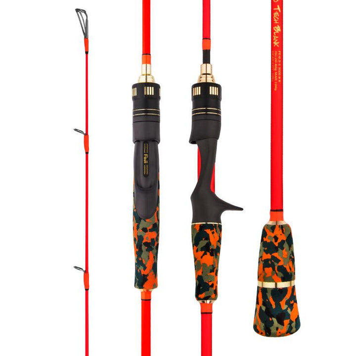 GOOFISH® 6'6"(195cm) Orange Micro Offshore Slow Pitch Jigging Rod 20-100g Jig with Solid Nano Blank