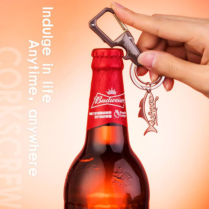 GOOFISH® multi-function Key Chain for Bottle Opener fishing line knife