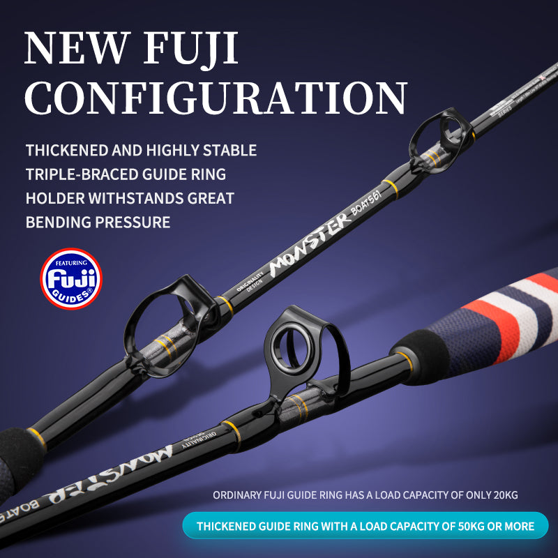 GOOFISH® Gamefish Fishing Rod 168cm Saltwater  Trolling Casting Baiting Rod with FUJI Setting and Alu Alloy Reel Seat