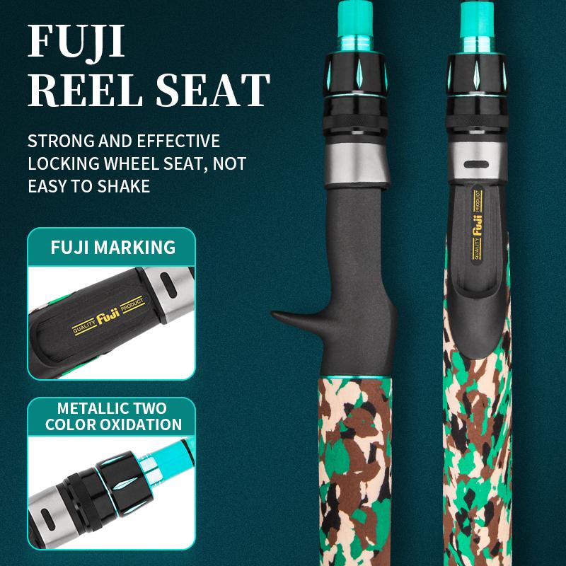 GOOFISH® 8.0'(2.4m) Solid Nano Tech Blank Light Bass Popping Fishing Rod with FUJI