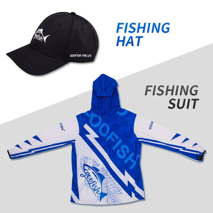 GOOFISH® Sunscreen ultra thin and breathable fishing suit men's fast dry outdoor fishing suit in summer