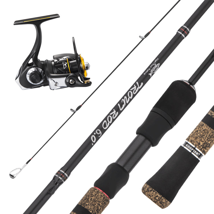 GOOFISH® Solid Nano Blank Series-6.0'(180cm) Fuji Setting Steelhead Trout Bass Spinning Rod