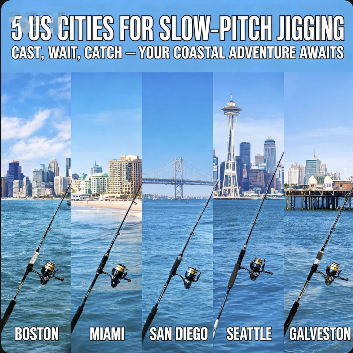 5 US Cities to Consider for a Slow-Pitch Jigging Trip