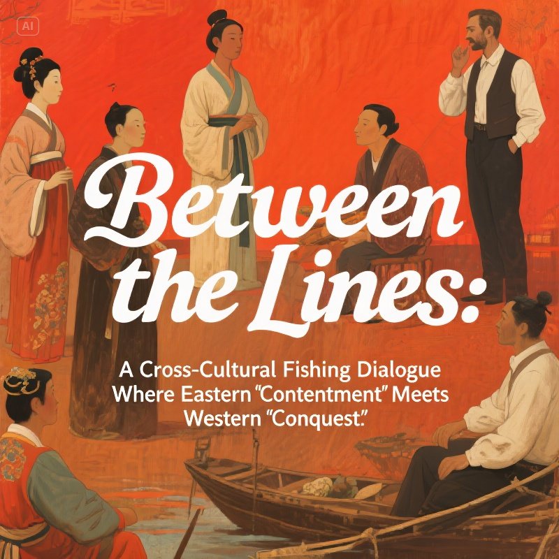 Between the Lines: A Cross-Cultural Fishing Dialogue Where Eastern 'Contentment' Meets Western 'Conquest'