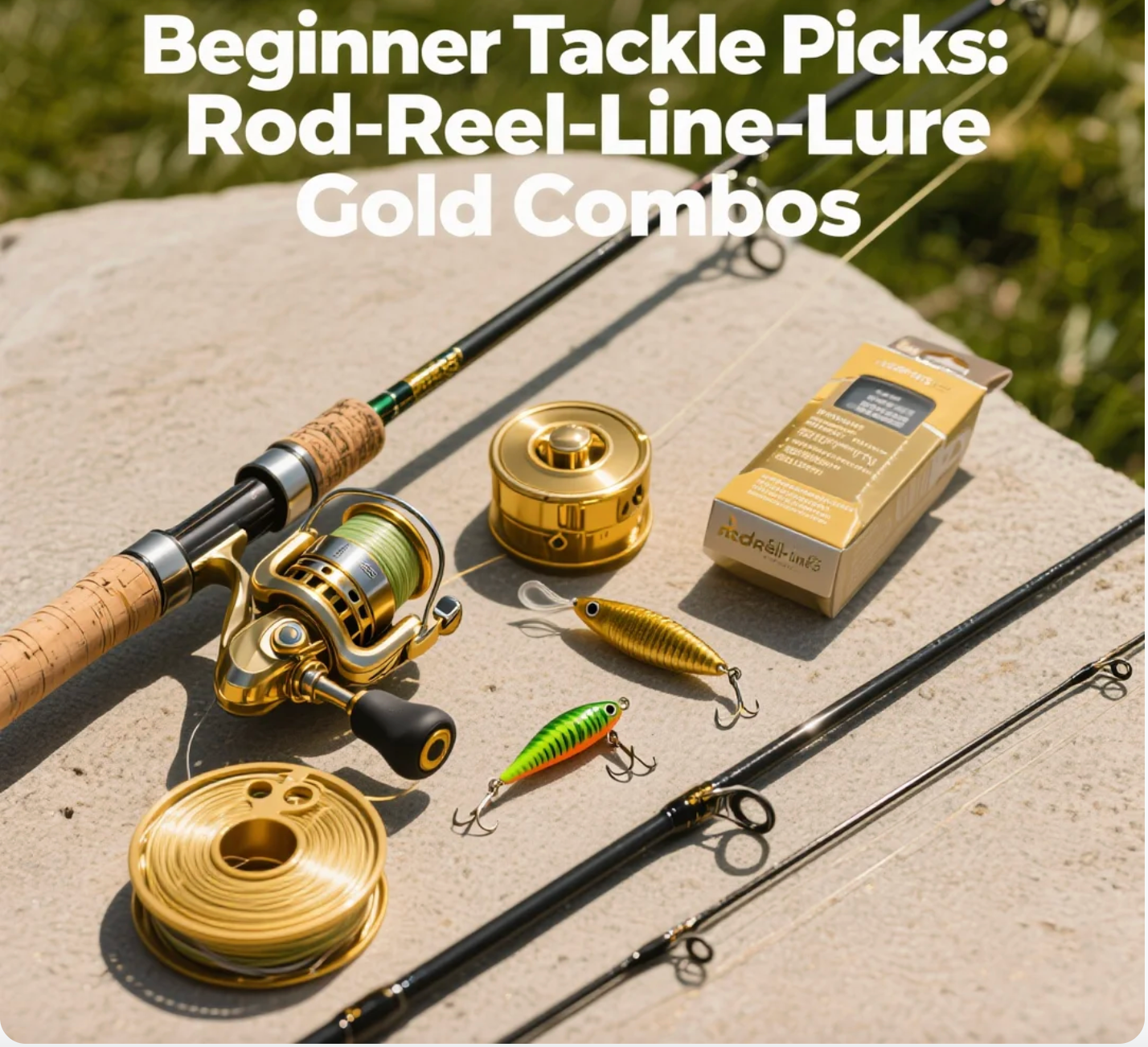 Beginner Tackle Picks Rod-Reel-Line-Lure Gold Combos