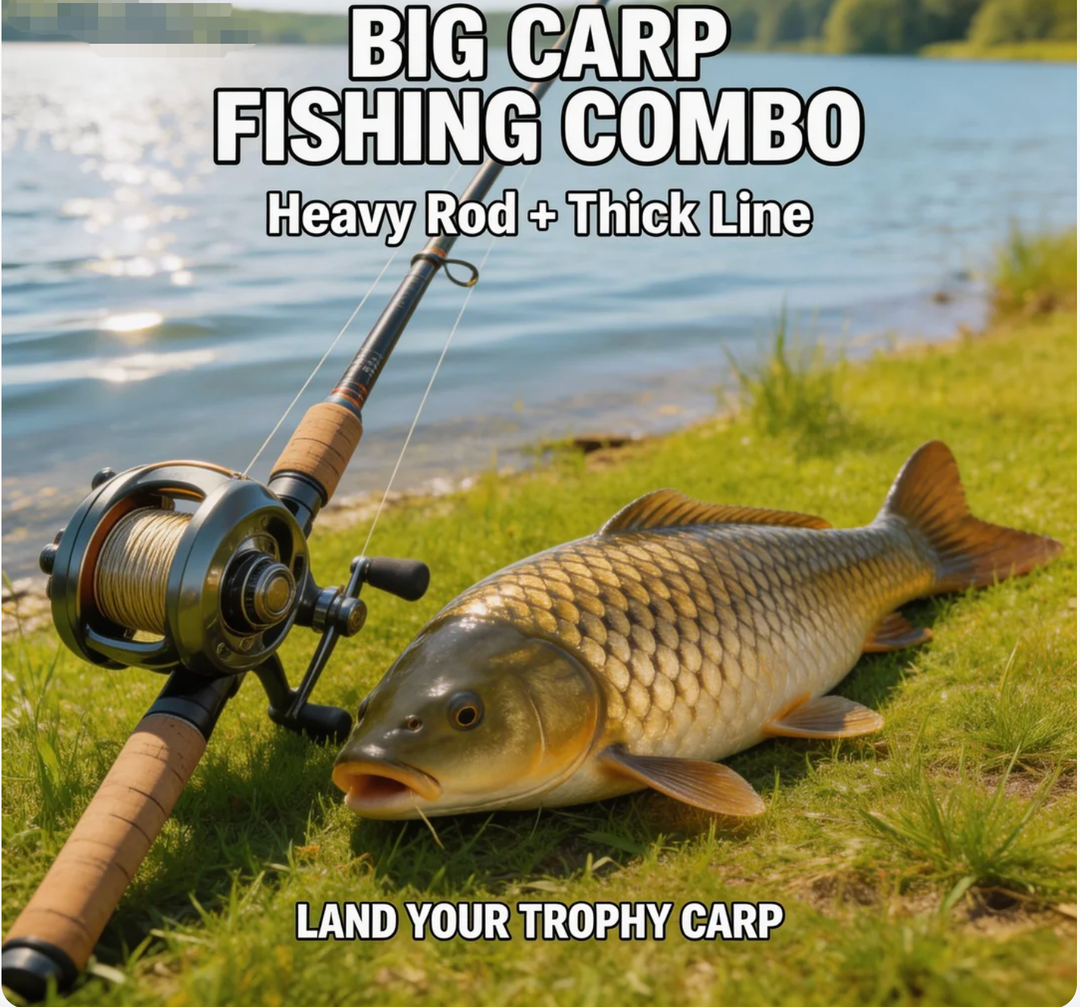Big Carp fishing Combo Heavy Rod + Thick Line—How?