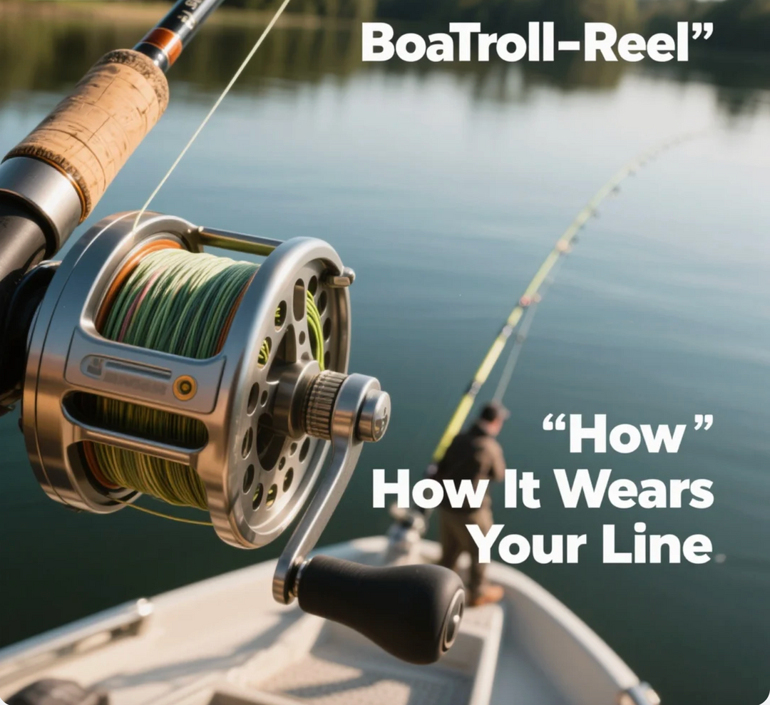 Boat trolling reels Mount Angle How It Wears Your Line