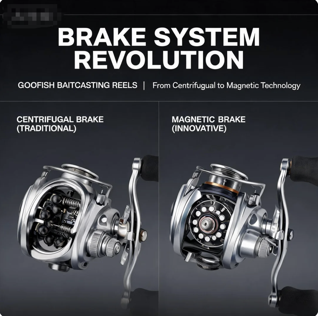 Brake System Revolution: From Centrifugal to Magnetic Tech for Goofish baitcasting fishing reels