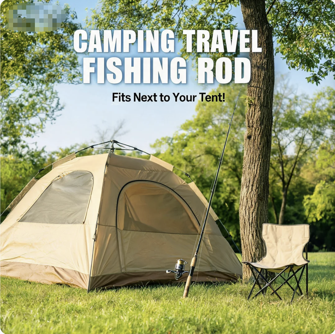 Camping Travel Fishing Rod: Fits Next to Your Tent