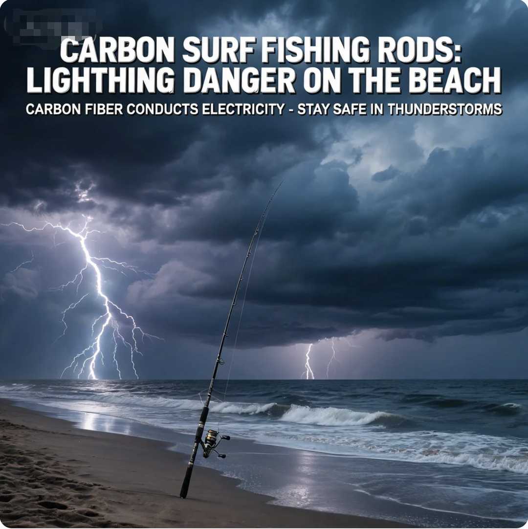 Carbon Surf Fishing Rods Conduct: Lightning Danger on the Beach