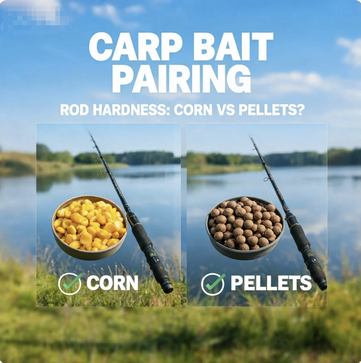 Carp Bait Pairing: Rod Hardness = Corn or Pellets?