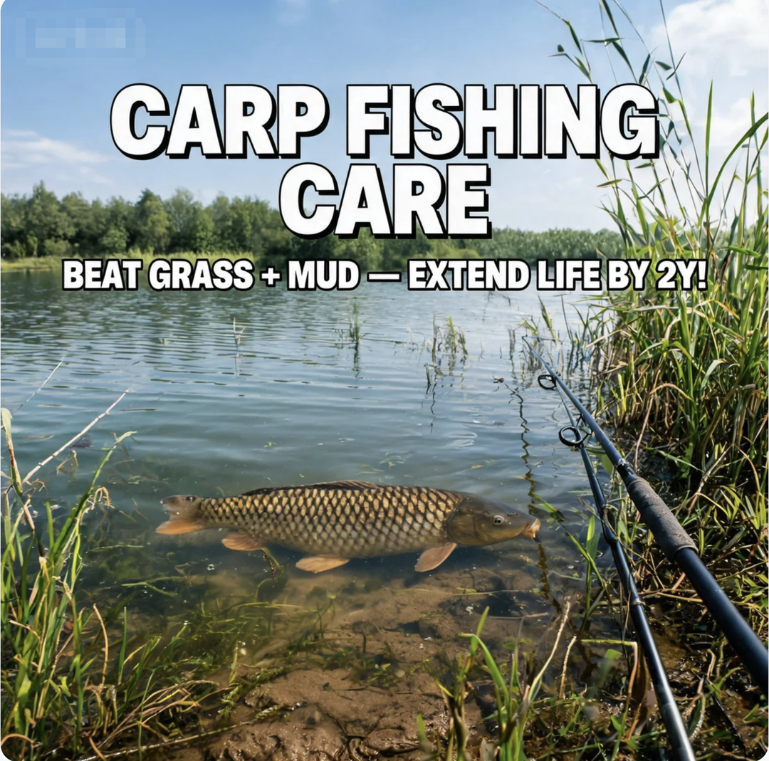 Carp Fishing Care: Beat Grass + Mud—Extend Life by 2Y!