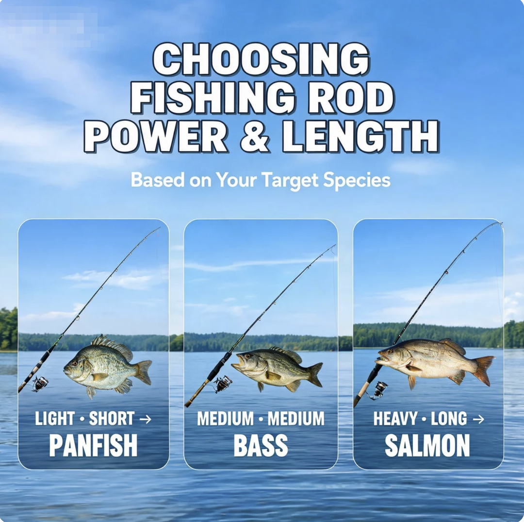 Choosing Fishing Rod Power & Length Based on Your Target Species
