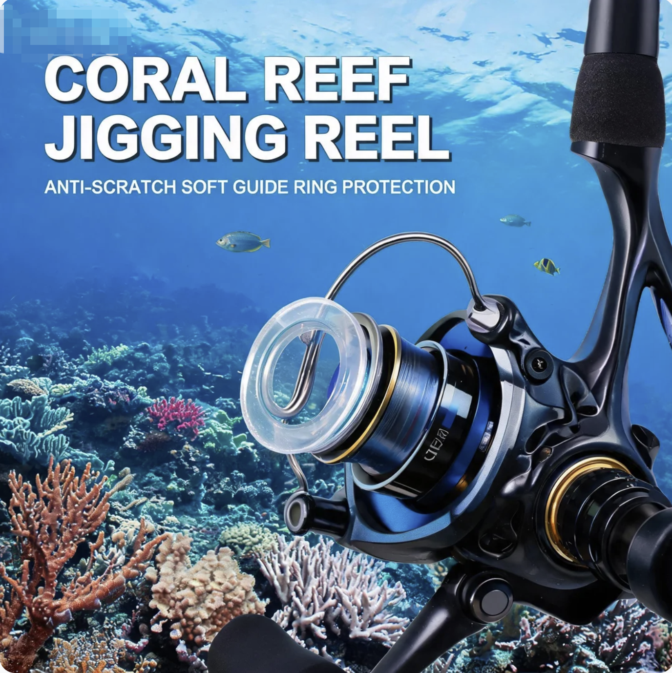 Coral reef jigging reel anti-scratch soft guide ring protection
