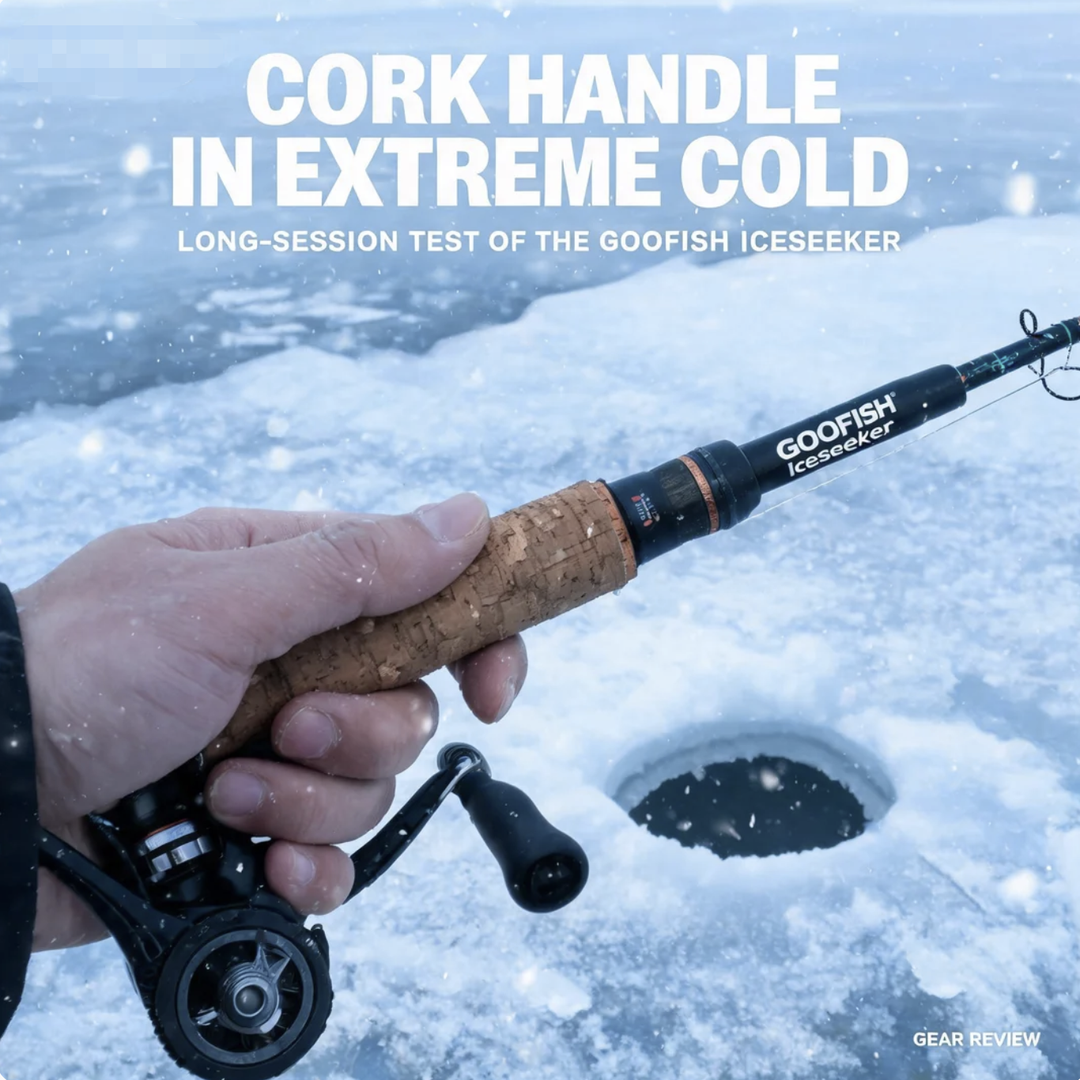 Cork Handle in Extreme Cold: Long-Session Test of the GOOFISH Iceseeker ice fishing rod