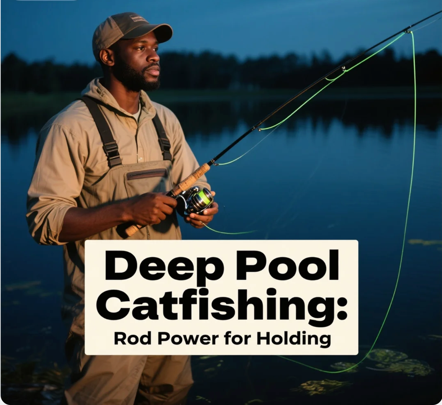 Deep Pool Catfishing Rod Power for Holding