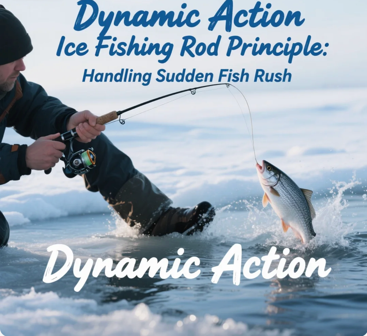 Action Fish Dynamic Action Ice Fishing Rod Principle: Handling Sudden Fish Rush ...