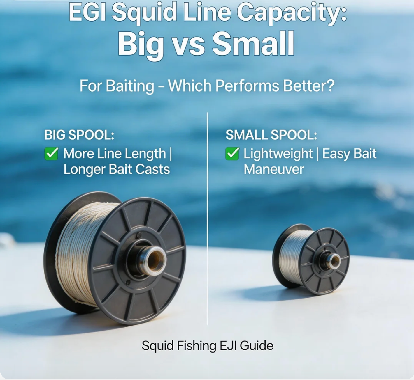 EGI Squid Line Capacity Big vs Small—For Baiting?