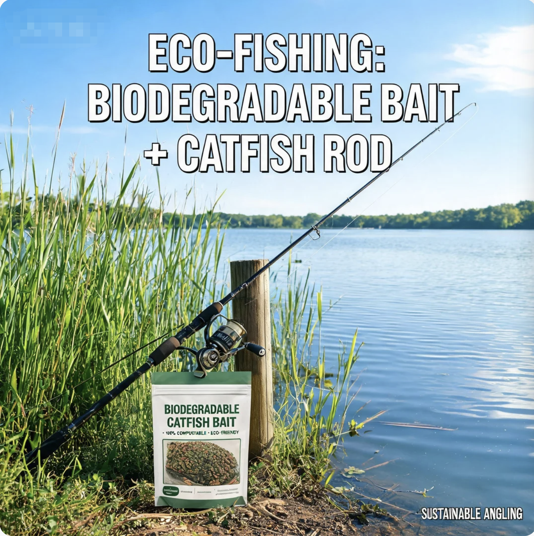 Eco - Friendly: Biodegradable Bait with  catfish Rod