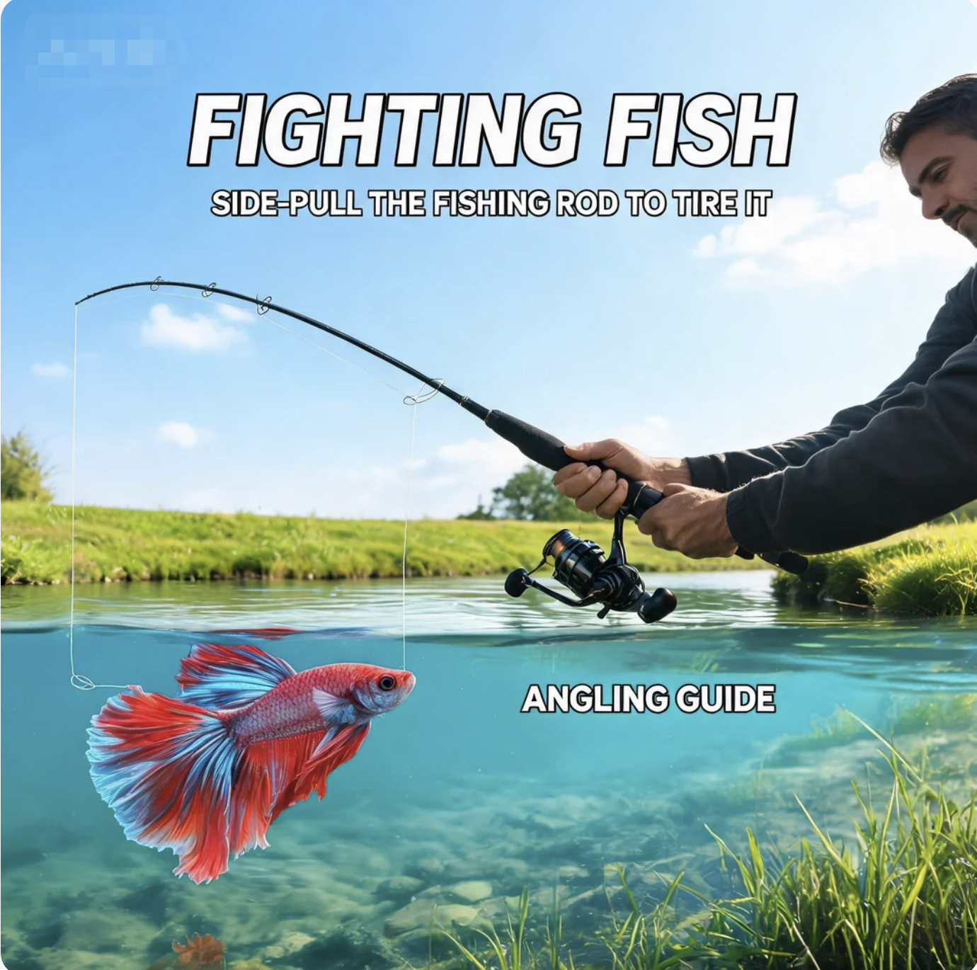 Fighting Fish: Side - Pull the Fishing Rod to Tire It