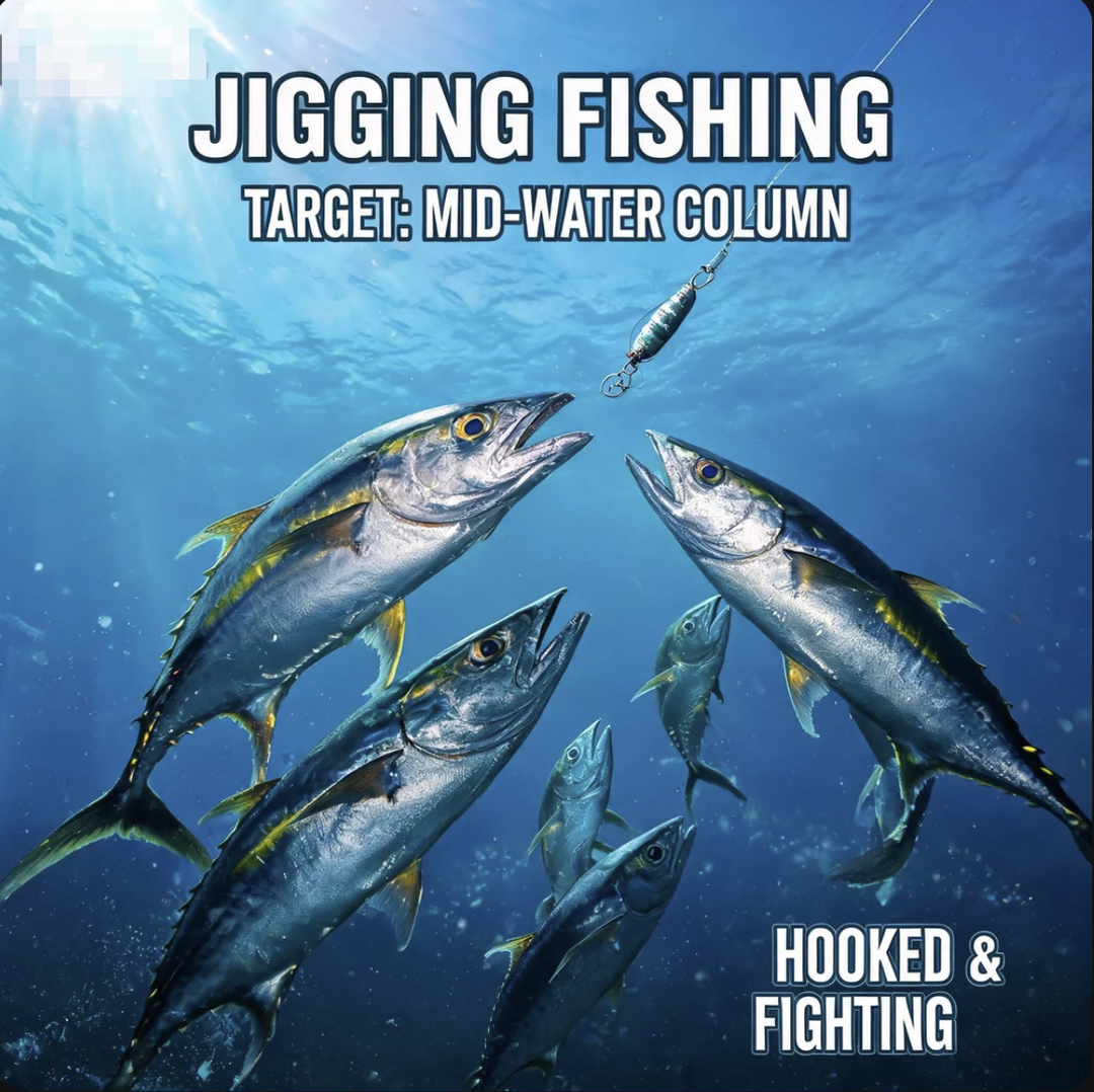 Fish Jumping for jigging fishing Target Mid - Water Column