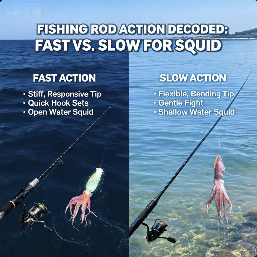 Fishing Rod Action Decoded: Fast vs. Slow for Squid