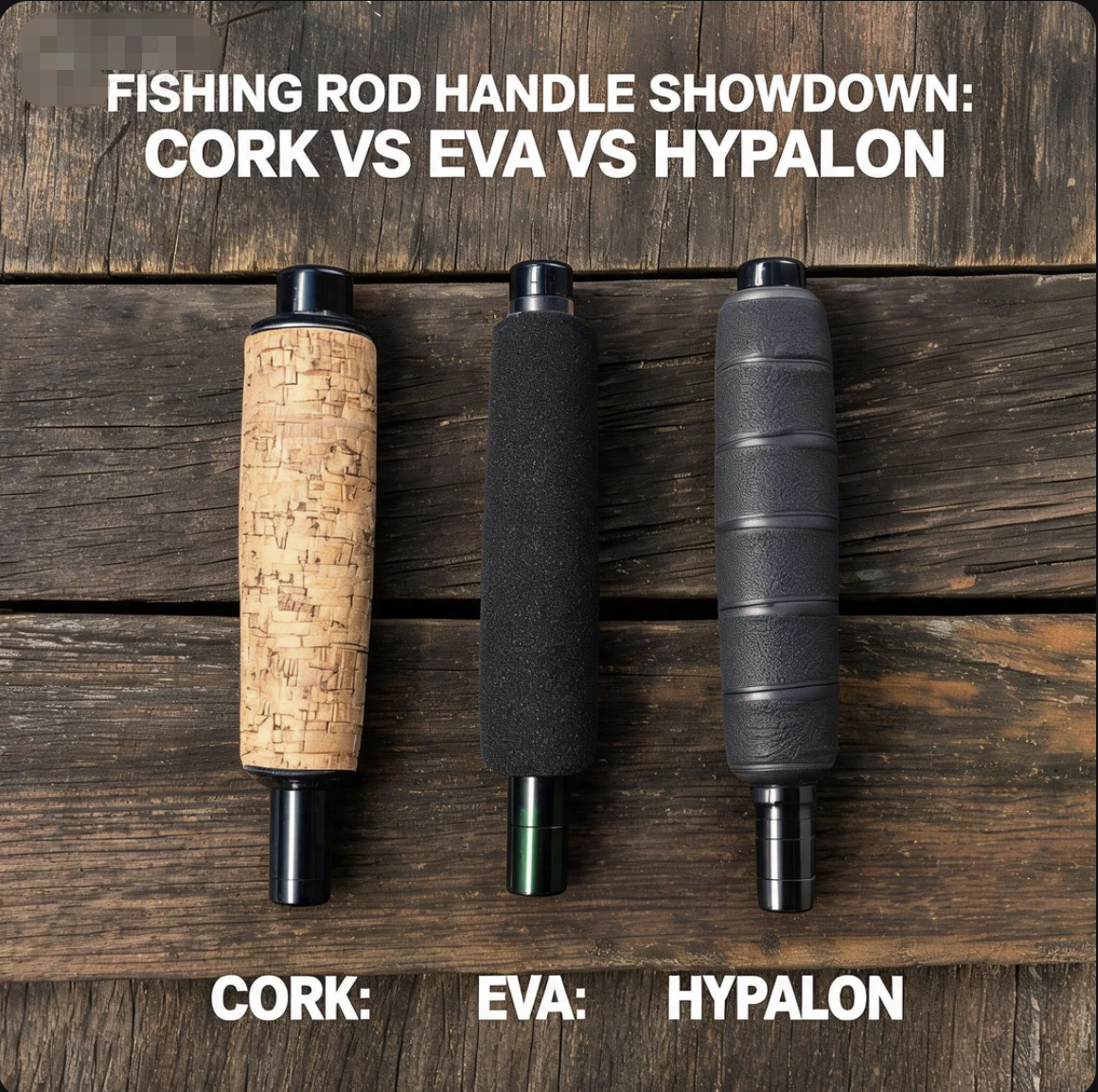 Fishing Rod Handle Materials: Cork vs EVA vs Hypalon