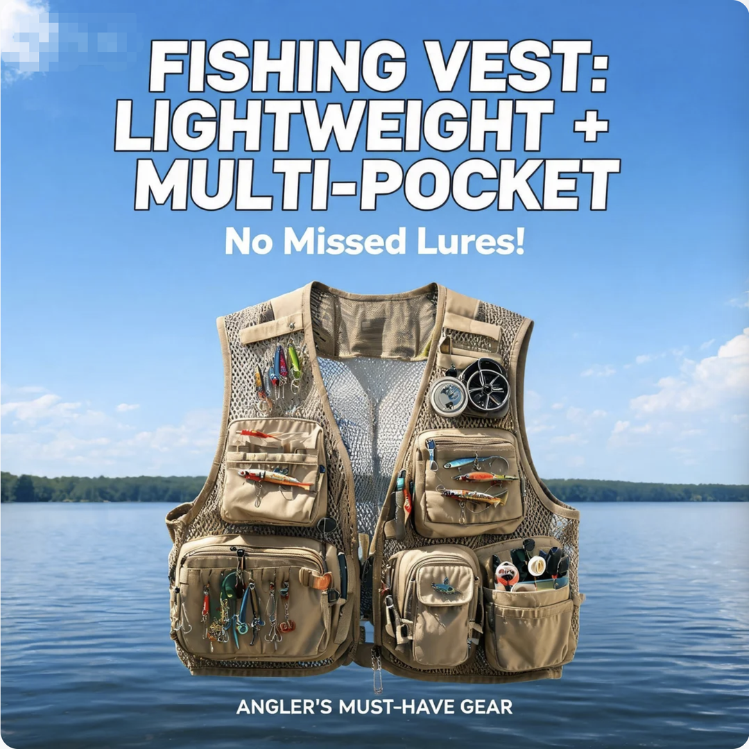 Fishing Vest: Lightweight + Multi - Pocket—No Missed Lures