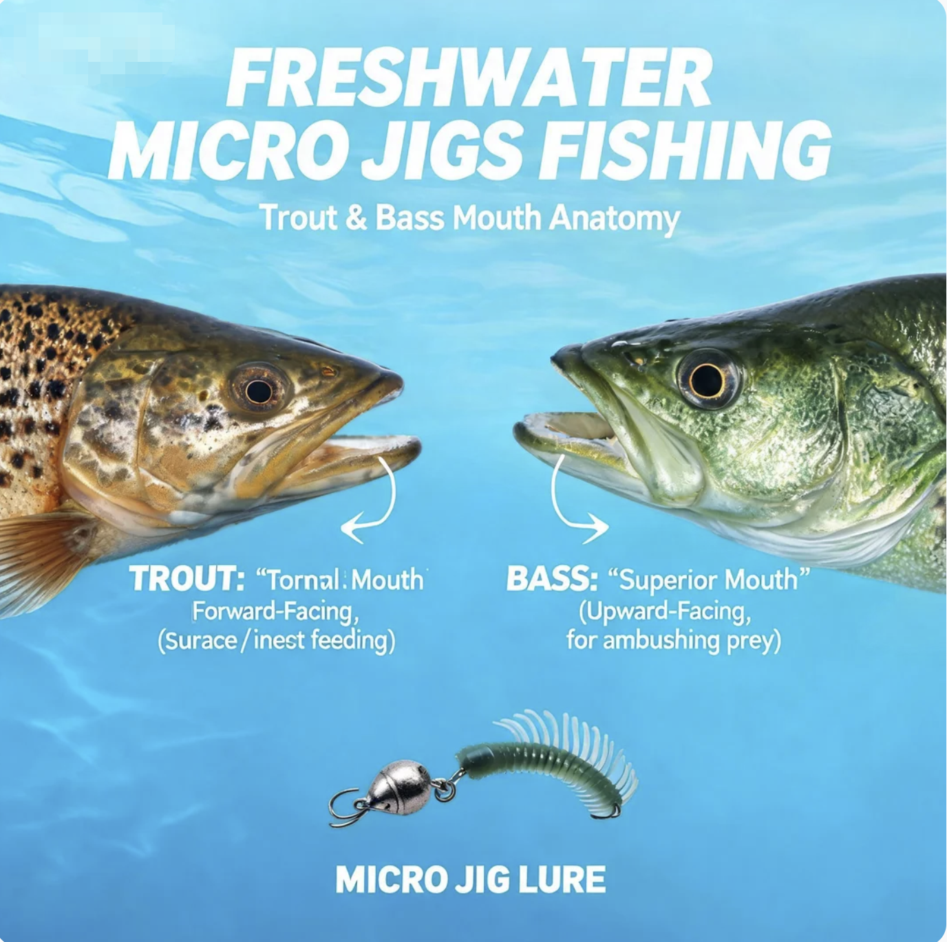 Freshwater Micro Jigs Fishing: For Trout & Bass Mouth Anatomy