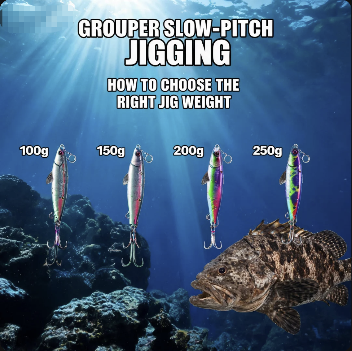 Grouper Slow-Pitch Jigging: How to Choose the Right Jig Weight