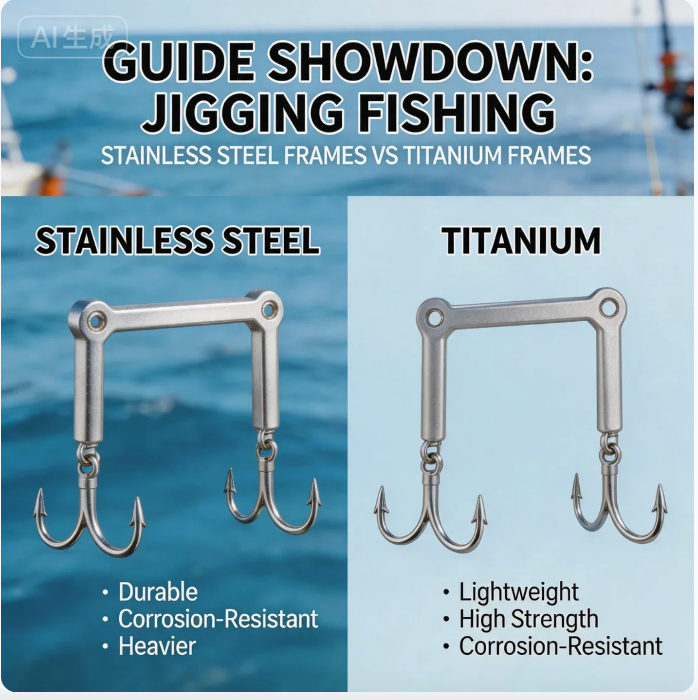 Guide Showdown for jigging fishing: Stainless Steel vs Titanium Frames