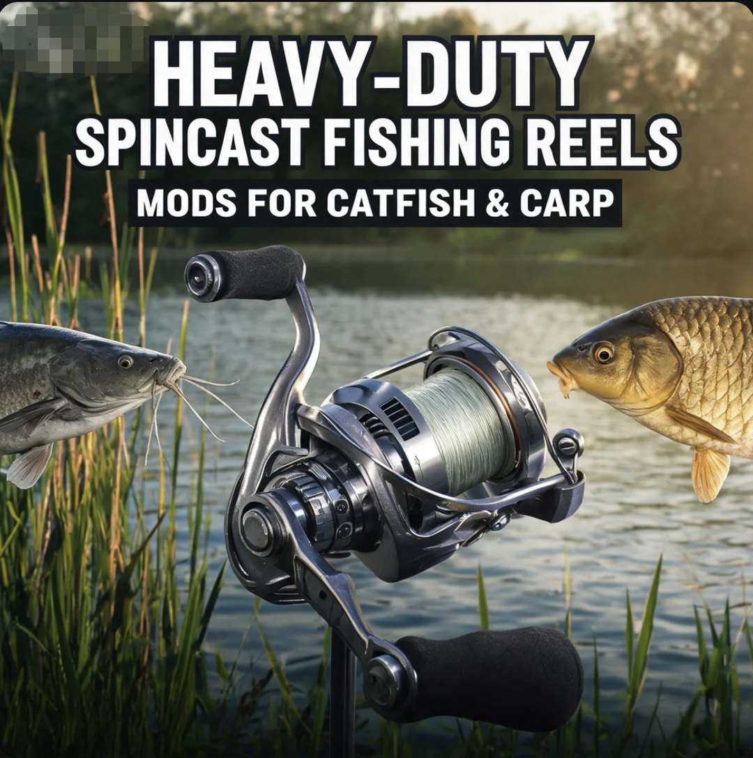 Heavy-Duty Spincast Fishing Reels Mods for Catfish & Carp
