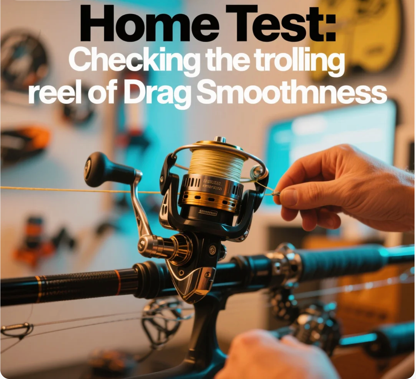 Home Test Checking the trolling reel of Drag Smoothness