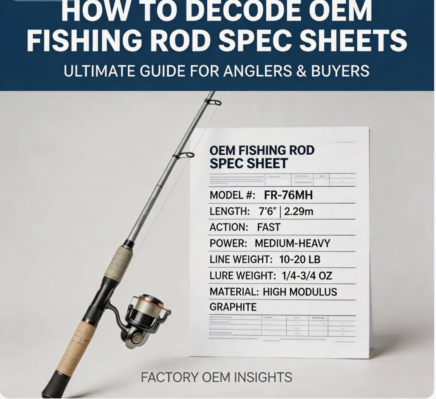 How to Decode the Spec Sheet from an OEM fishing rod Factory