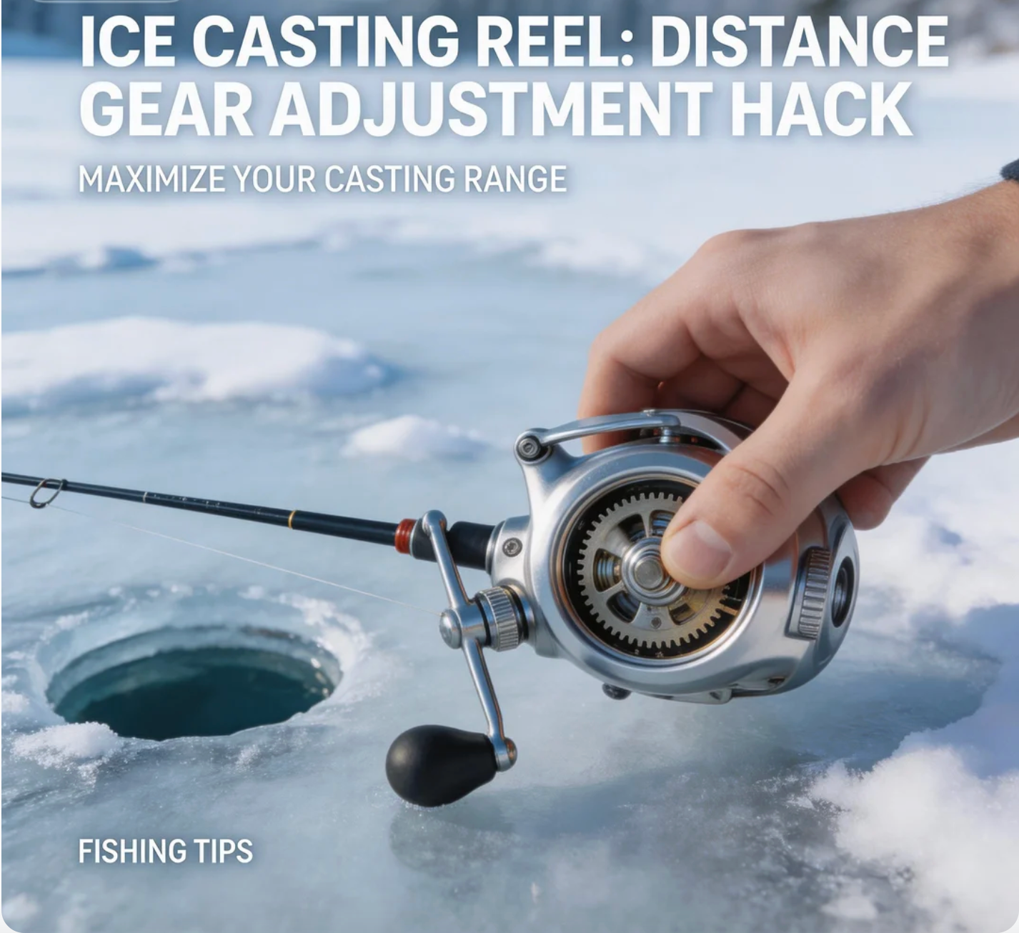 Ice Casting reel Distance Gear Adjustment Hack