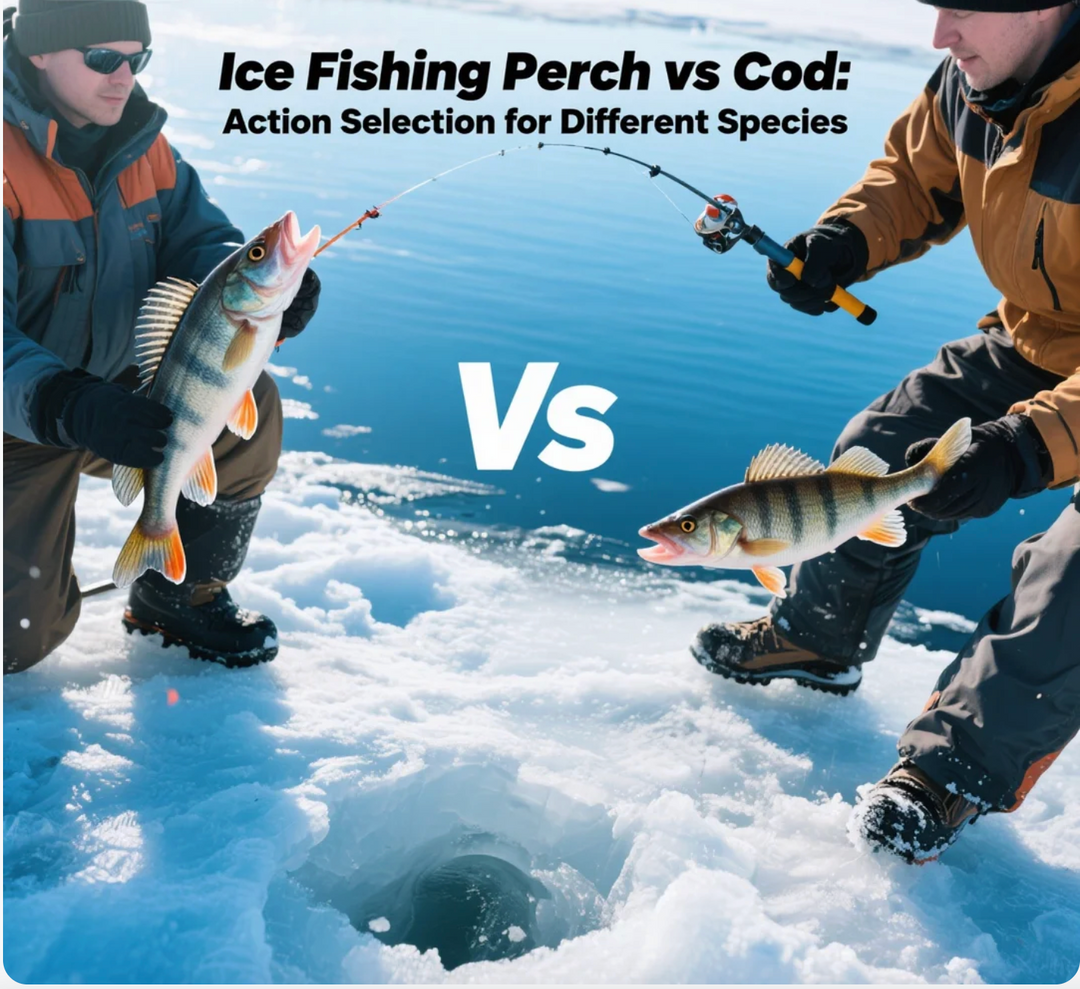Ice Fishing Perch vs Cod Action Selection for Different Species