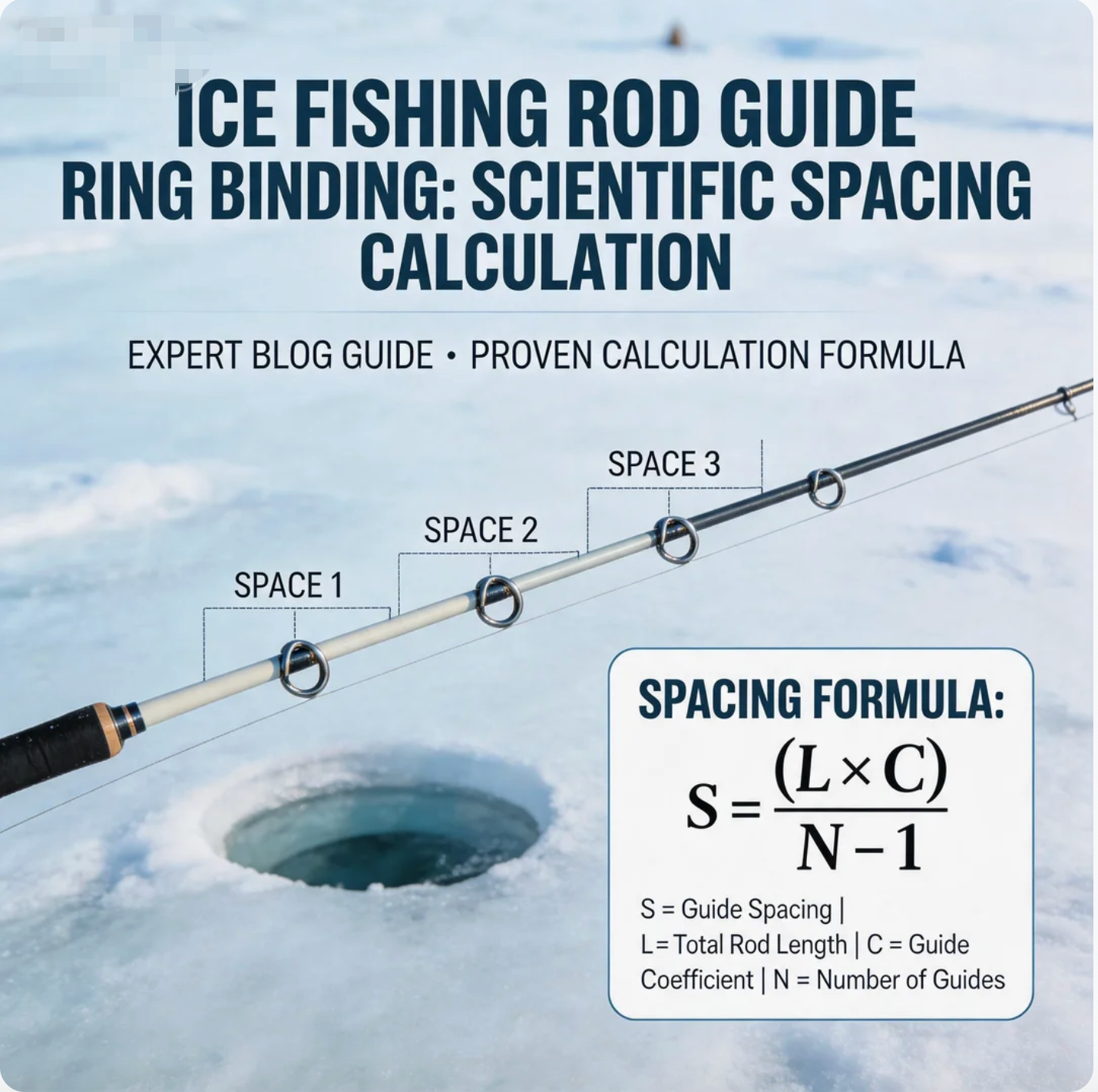 Ice Fishing Rod Guide Ring Binding: Scientific Formula for Spacing Calculation