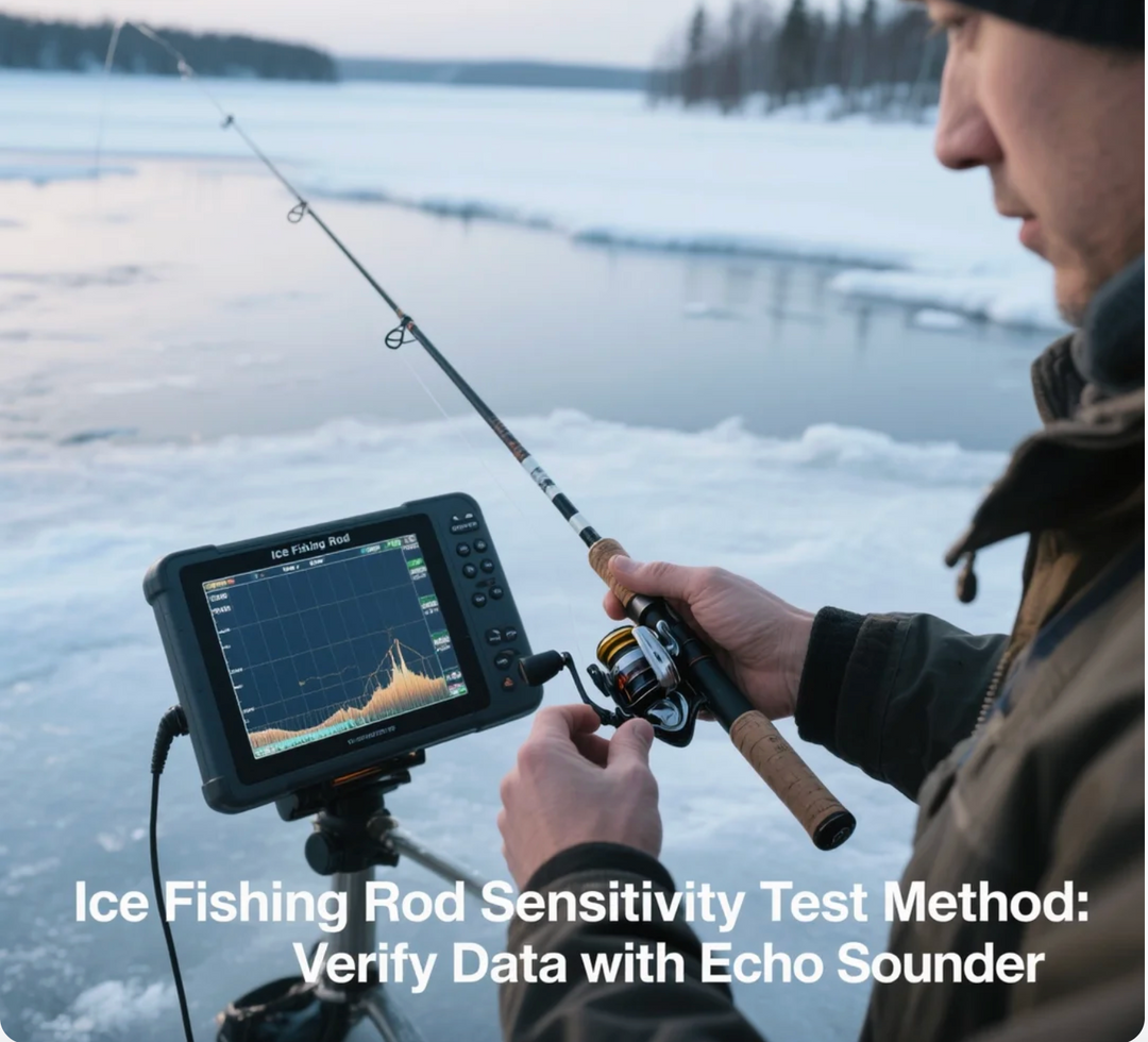 Ice Fishing Rod Sensitivity Test Method Verify Data with Echo Sounder