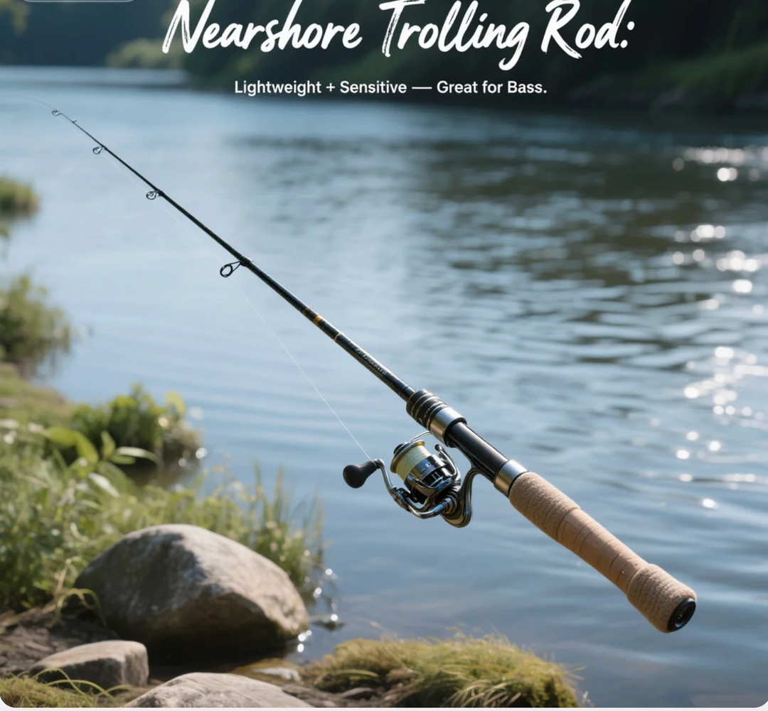 Inshore Trolling Rod: Lightweight + Sensitive—Great for Bass