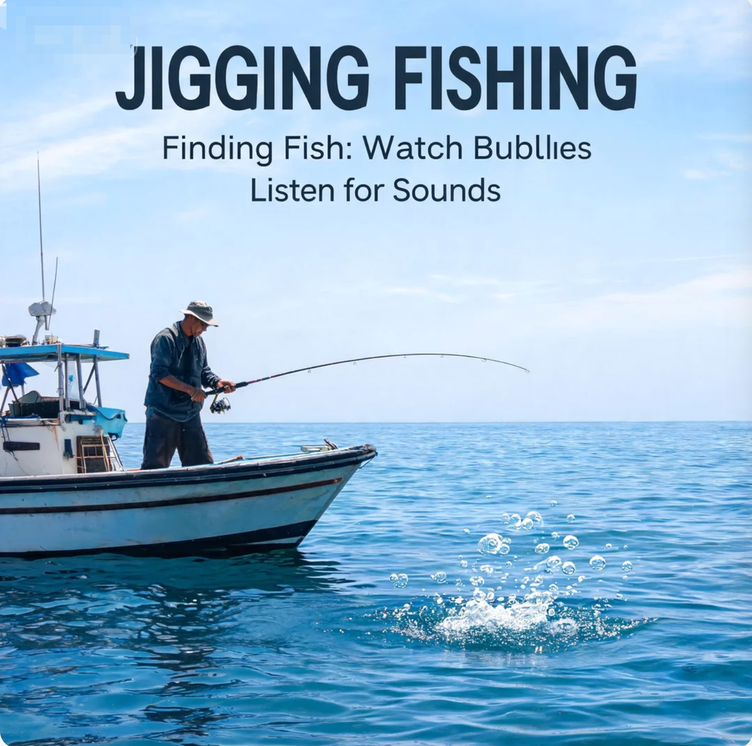 Jigging fishing,Finding Fish Watch Bubbles, Listen for Sounds