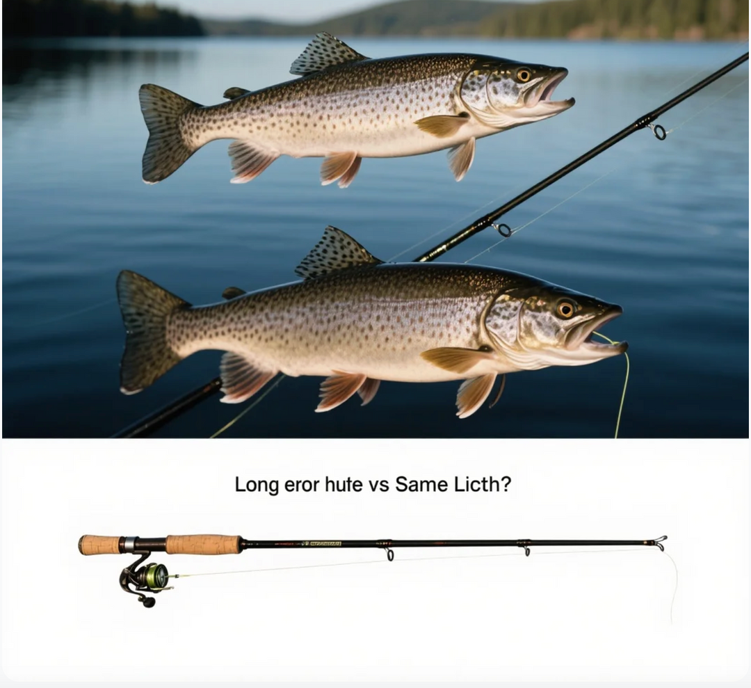 Lake Trout Fishing Rod Long Rod Short Line vs Same Length?